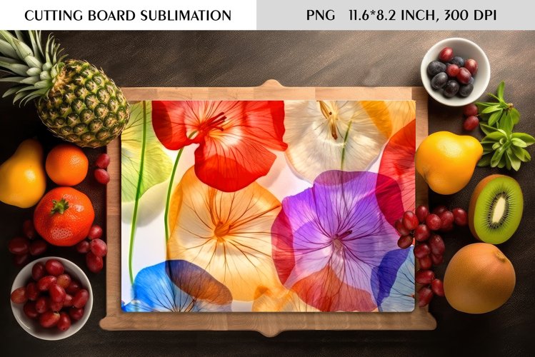 Summer Wild Flowers Design|Cutting Board Sublimation