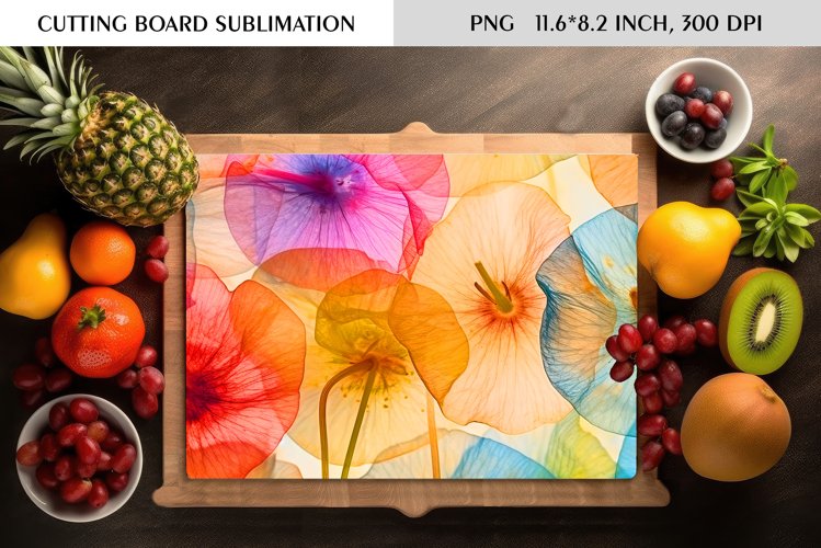 Summer Wild Flowers Design|Cutting Board Sublimation