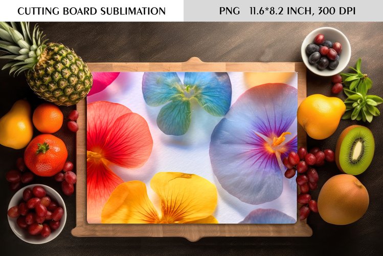 Summer Wild Flowers Design|Cutting Board Sublimation