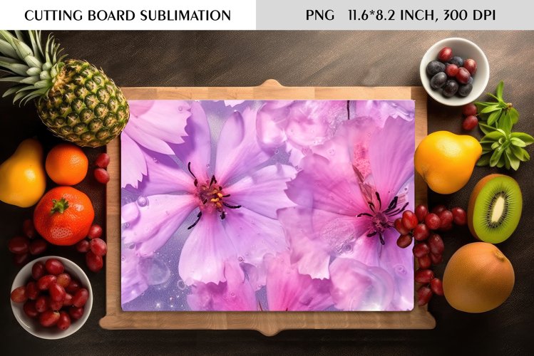Summer Wild Flowers Design|Cutting Board Sublimation