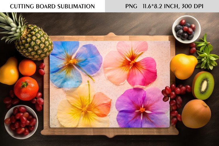 Summer Wild Flowers Design|Cutting Board Sublimation