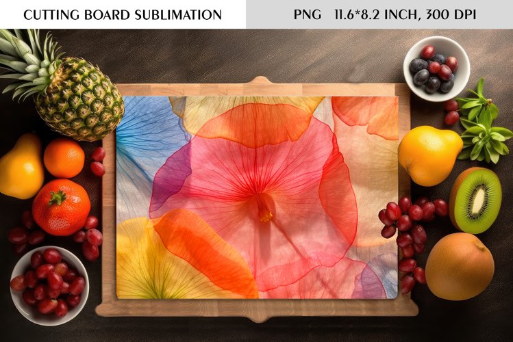 Summer Wild Flowers Design|Cutting Board Sublimation