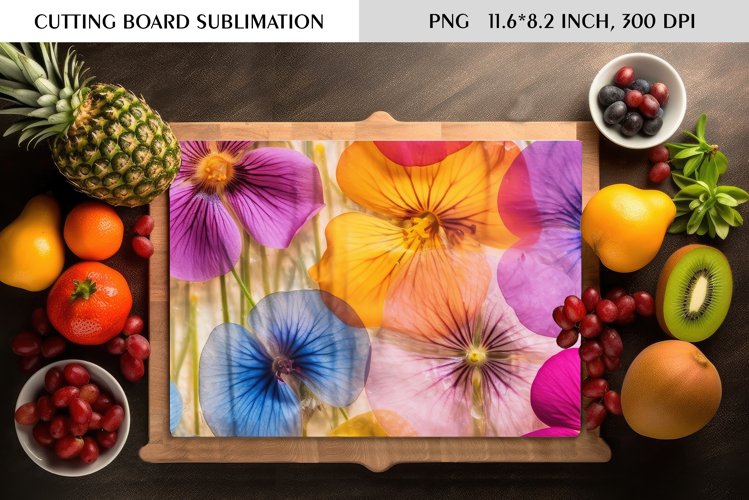 Summer Wild Flowers Design|Cutting Board Sublimation