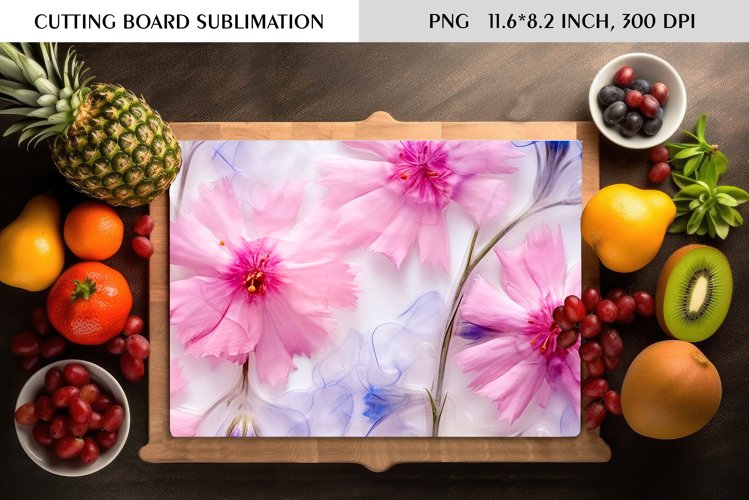 Summer Wild Flowers Design|Cutting Board Sublimation