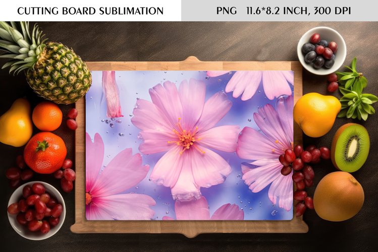Summer Wild Flowers Design|Cutting Board Sublimation