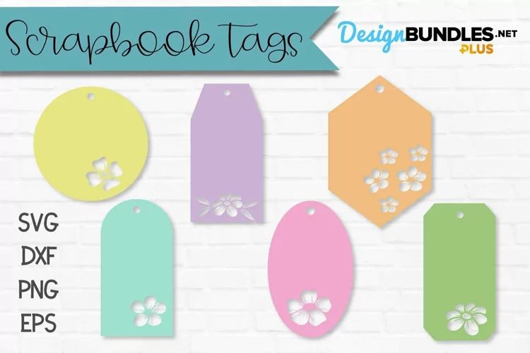 Flower Day Tags Scrapbook Kit | Spring Gift Tag