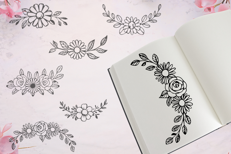 Flower Laurels SVG