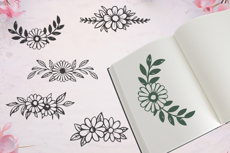 Flower Dividers SVG