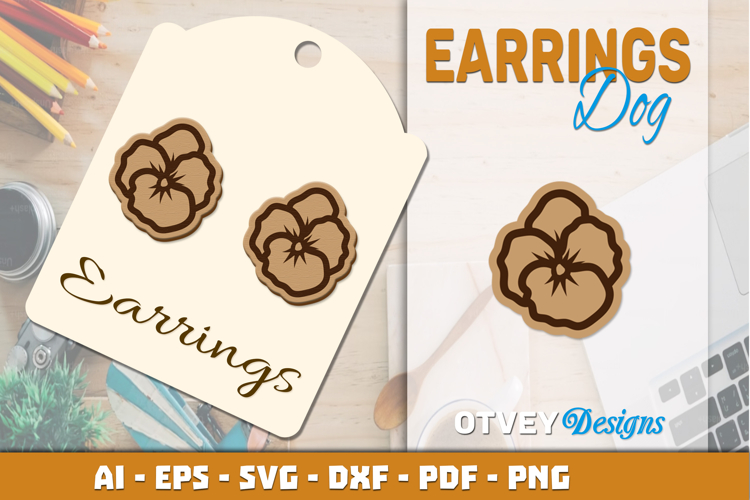 Flowers Earring Laser Cut