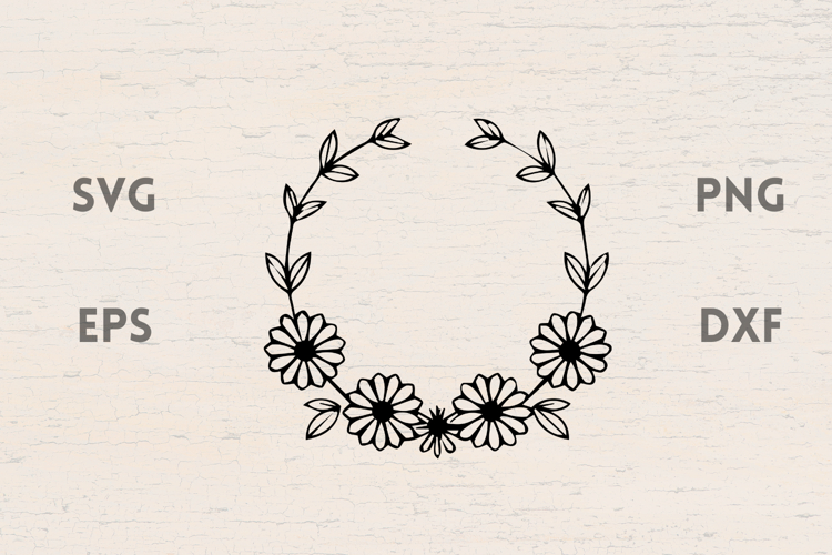 Daisy Flowers laurel SVG