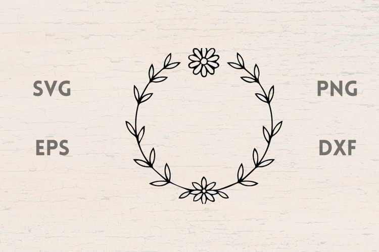 Spring Floral frame SVG