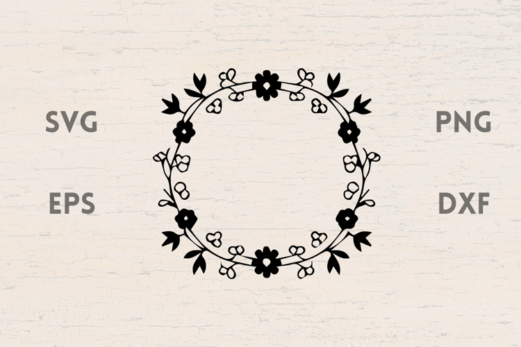 Spring Floral frame with branches SVG