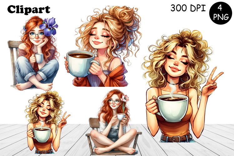 Flowers Girl Clipart, Summer PNG Sublimation