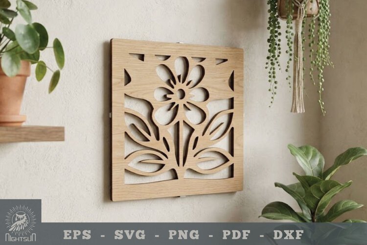 Flower Lasercut Wall Decor 1 example image 1