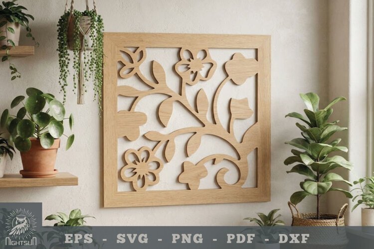Flower Lasercut Wall Decor 2 example image 1