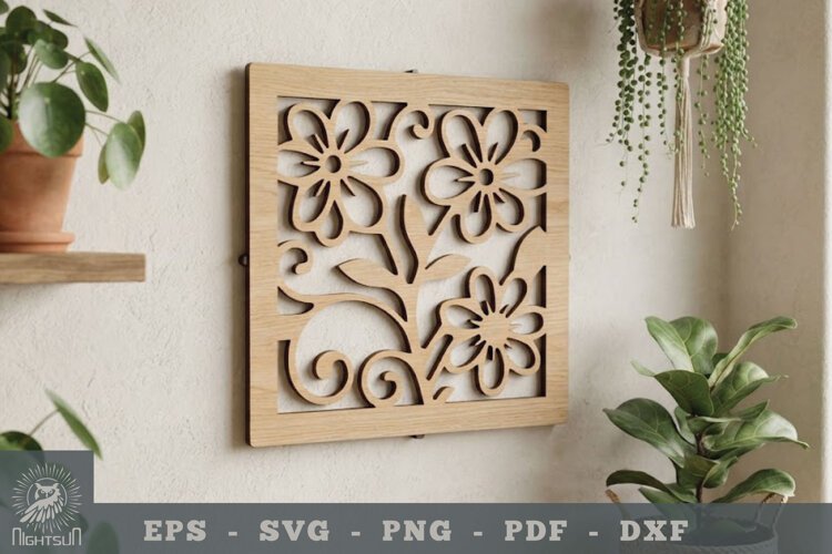 Flower Lasercut Wall Decor 5 example image 1