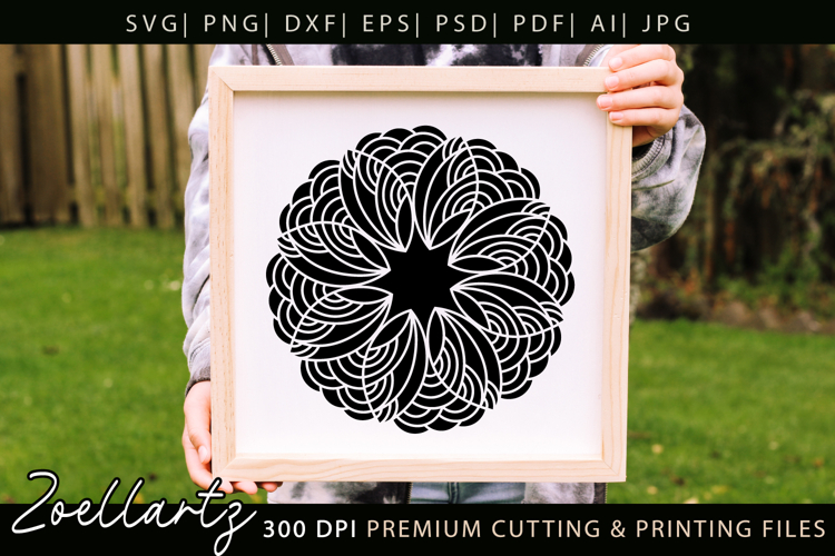 Flower Mandala SVG for Cricut Floral Mandala Silhouette SVG