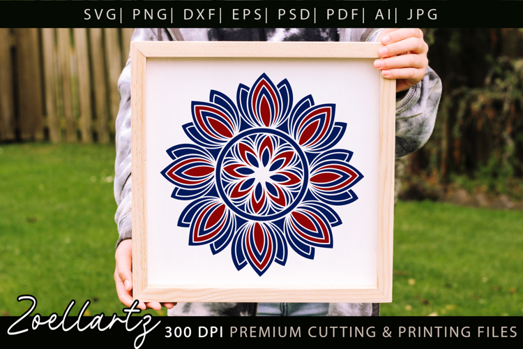 Floral Mandala SVG Cut Files Flower Mandala Illustration