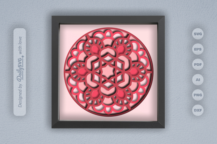 Mandala Layered Laser Cut SVG