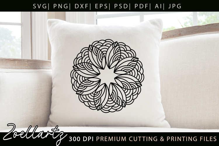 Flower Mandala SVG for Cricut Floral Mandala Silhouette SVG