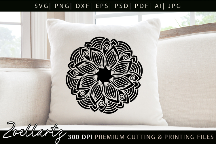 Floral Mandala SVG Cut Files Flower Mandala Illustration