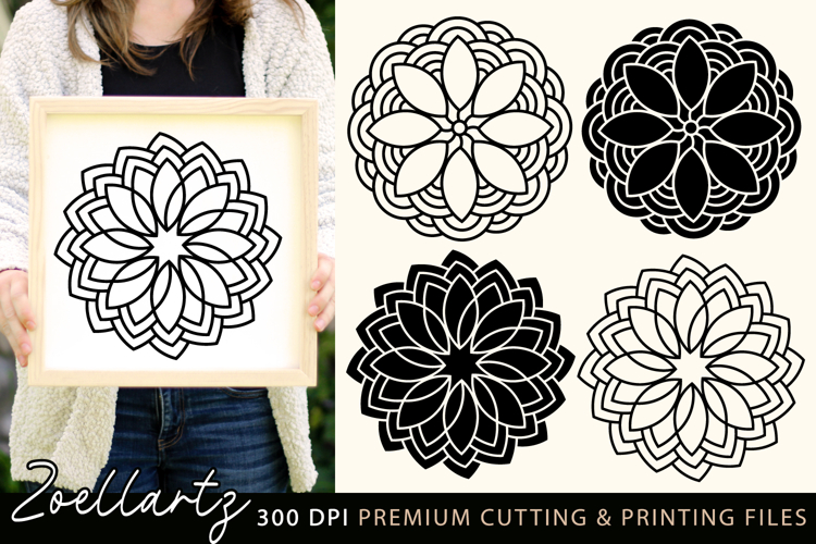 Flower Mandala SVG Cut Files Floral Mandala SVG for Cricut