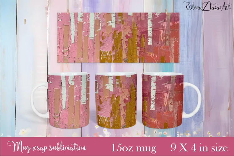 Flowers Mug Sublimation, Floral Design Mug