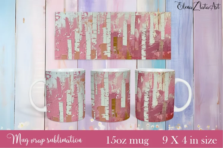 Flowers Mug Sublimation, Floral Design Mug