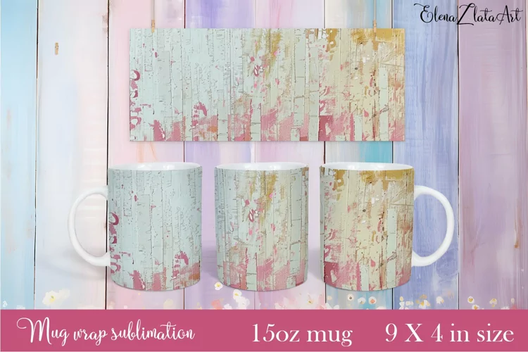 Flowers Mug Sublimation, Floral Design Mug