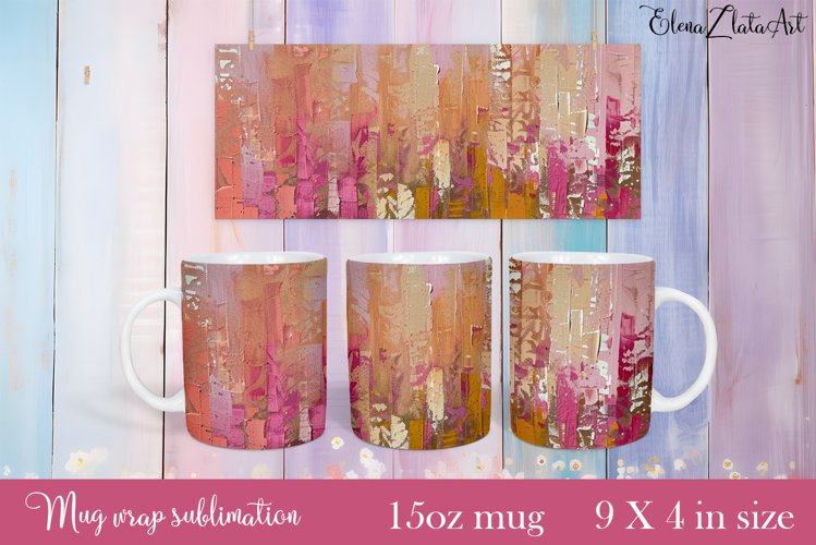 Flowers Mug Sublimation, Floral Design Mug example image 1