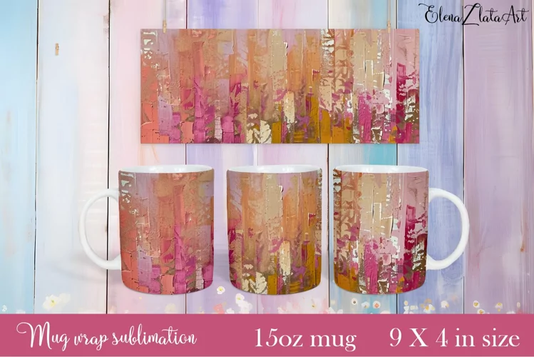 Flowers Mug Sublimation, Floral Design Mug