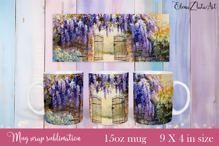 Flowers Mug Sublimation, Floral Design Mug
