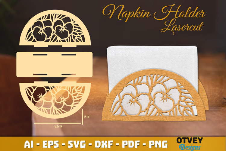 Flower Napkin Holder Lasercut