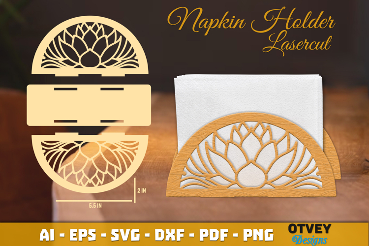 Flower Napkin Holder Lasercut
