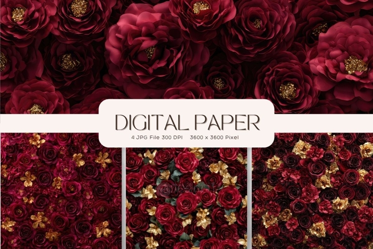 Flower Background Digital Paper Wallpaper Backdrop_63