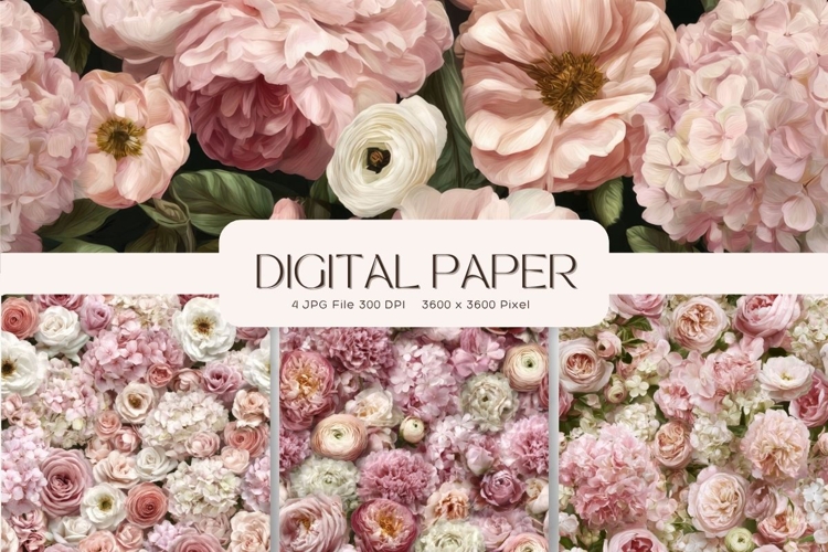 Flower Background Digital Paper Wallpaper Backdrop_18