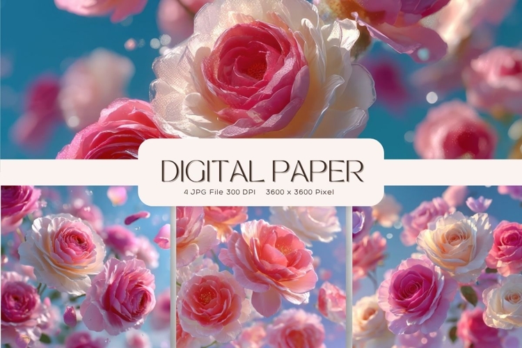 Flower Background Digital Paper Wallpaper Backdrop_64