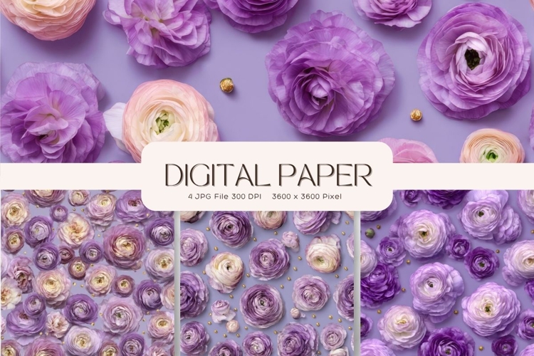 Flower Background Digital Paper Wallpaper Backdrop_30