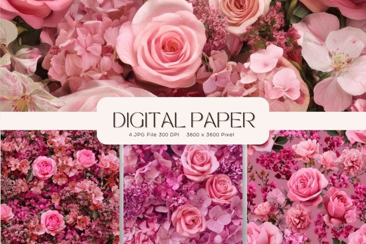 Flower Background Digital Paper Wallpaper Backdrop_13
