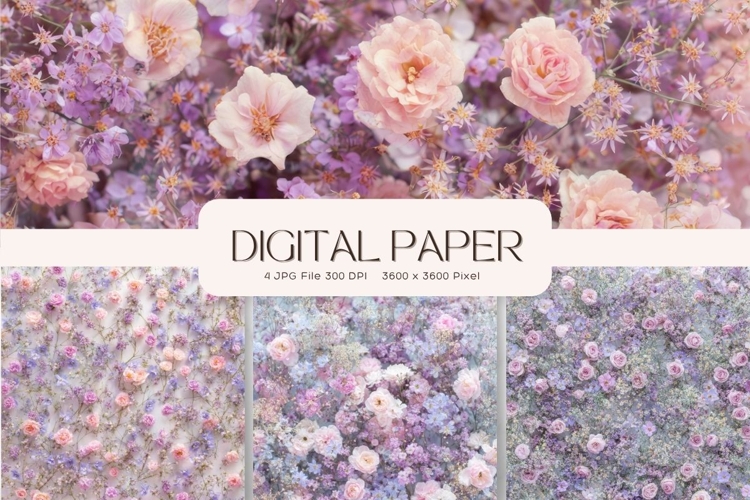 Flower Background Digital Paper Wallpaper Backdrop_35