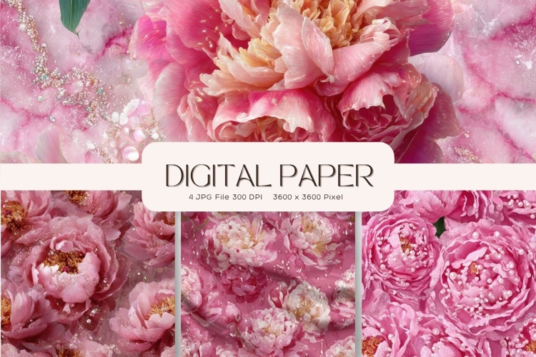 Flower Background Digital Paper Wallpaper Backdrop_12