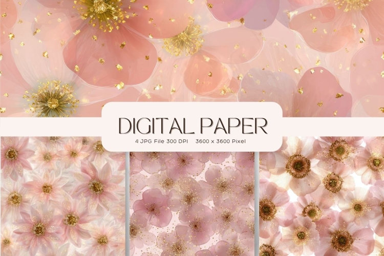 Flower Background Digital Paper Wallpaper Backdrop_11