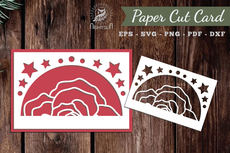 Flower Papercut Card SVG