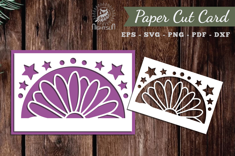 Flower Papercut Card SVG
