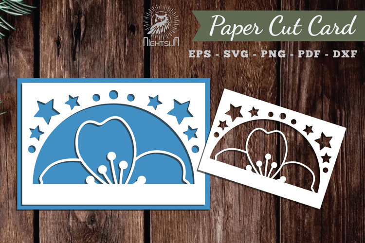 Flower Papercut Card SVG