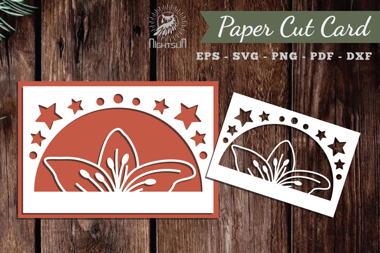 Flower Papercut Card SVG