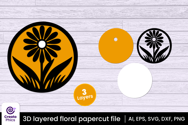 Layered Flower Svg Image 9