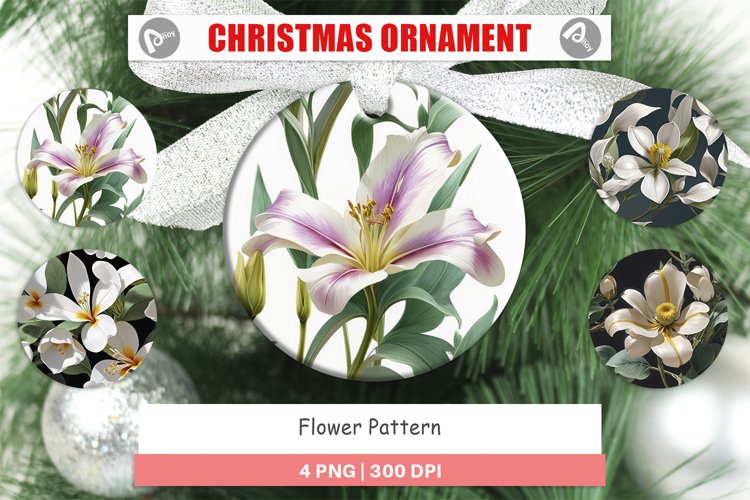 Christmas Ornaments Flower Pattern