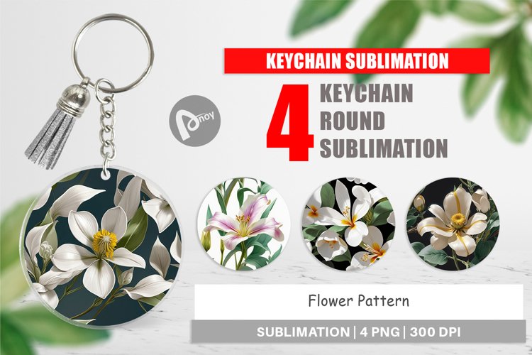 Keychain Flower Pattern