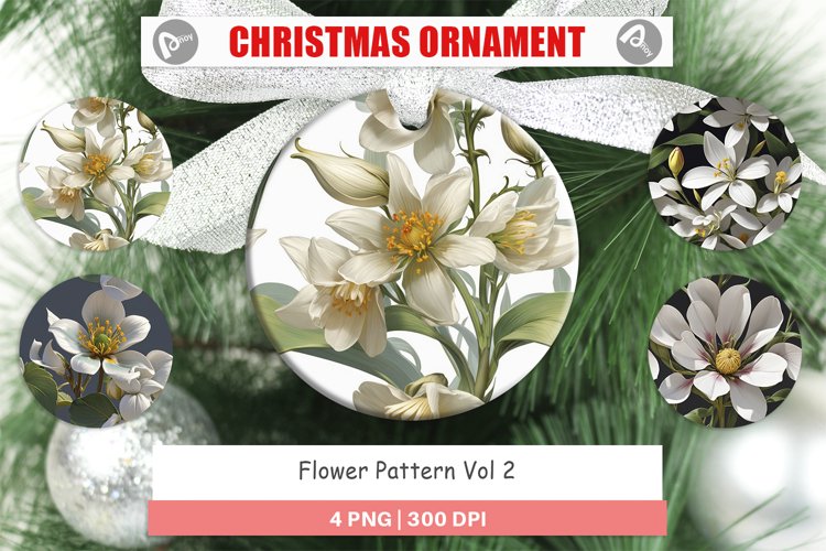 Christmas Ornaments Flower Pattern